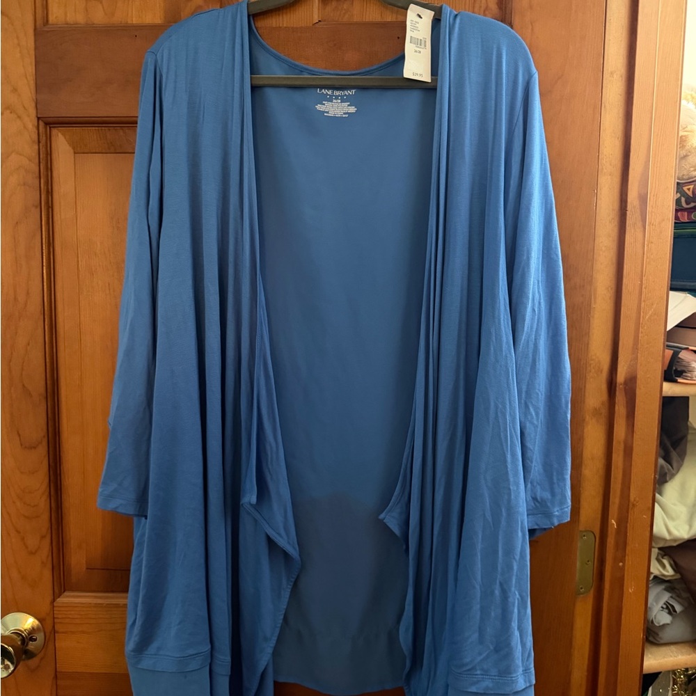 Blue Open Front Cardigan